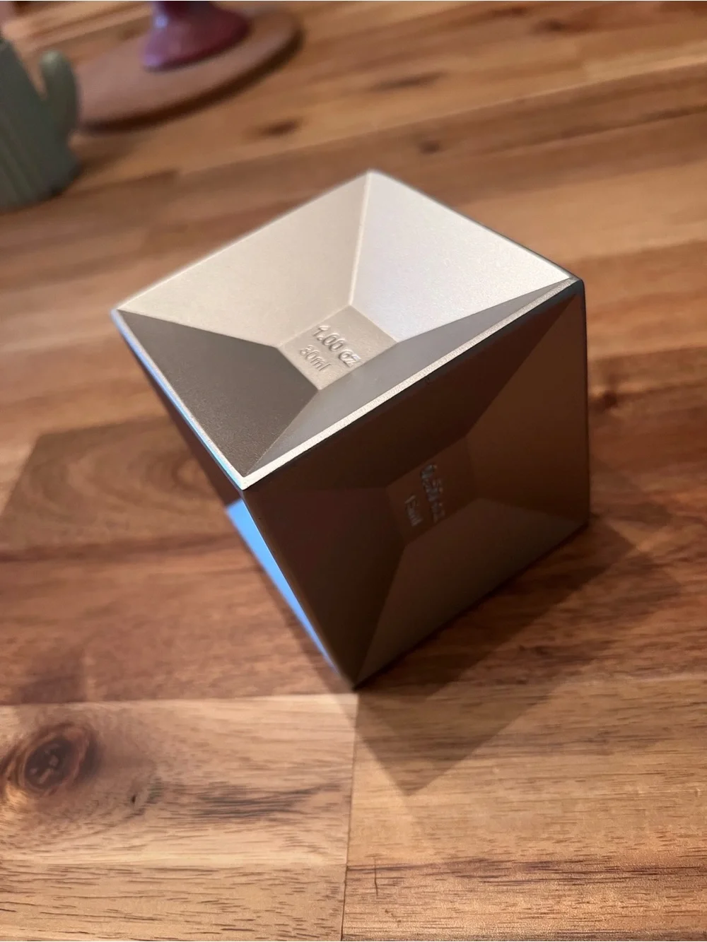 kikkerland metal cube bar jigger